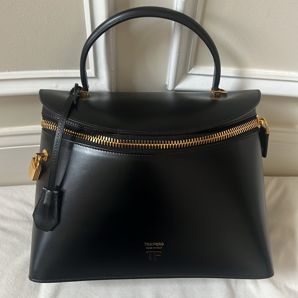 Tom Ford metro smooth leather top-handle bag